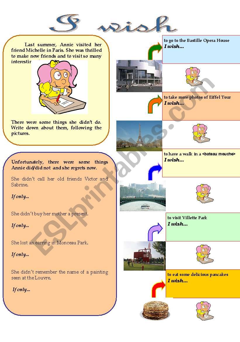 EXPRESSING WISHES AND REGRETS worksheet