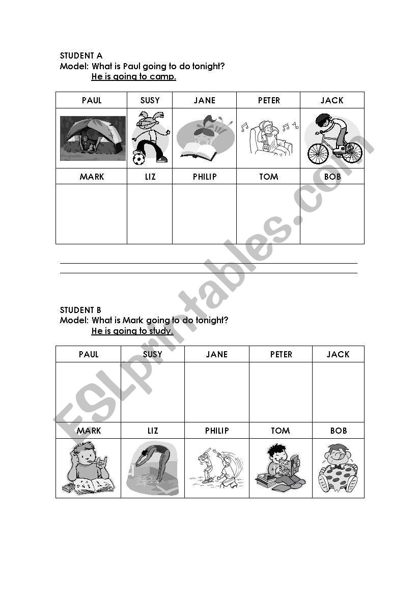 Oral Practice with going to worksheet