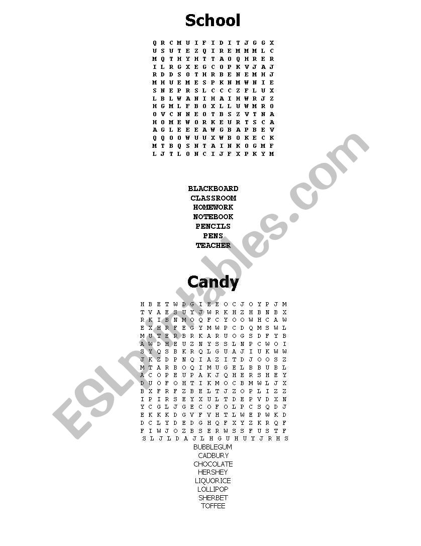 school word maze worksheet