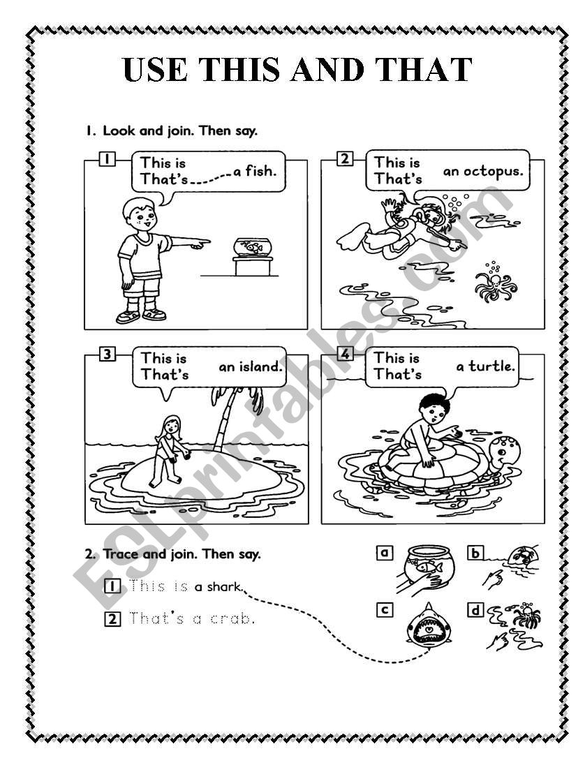 USE THIS AND THAT  worksheet