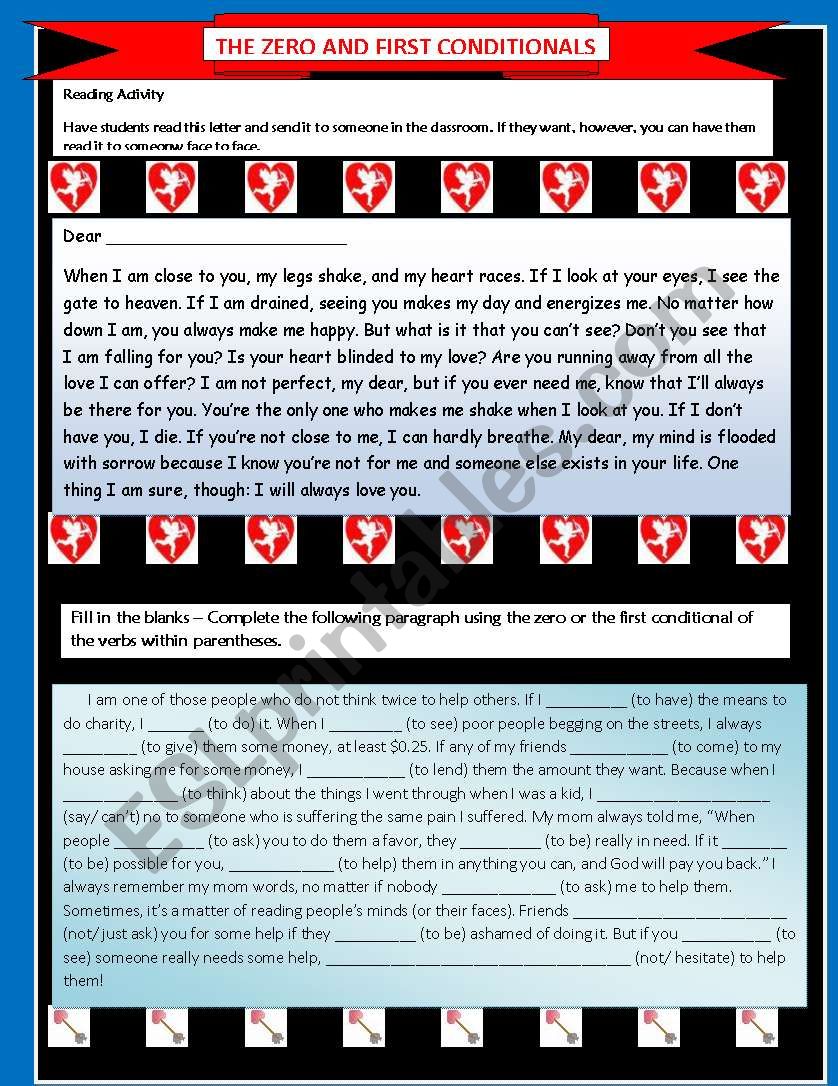 The Zero and First Type Conditionals The Zero and First Type Conditionals