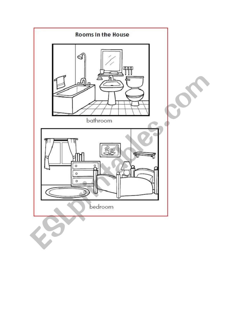 rooms of the house worksheet