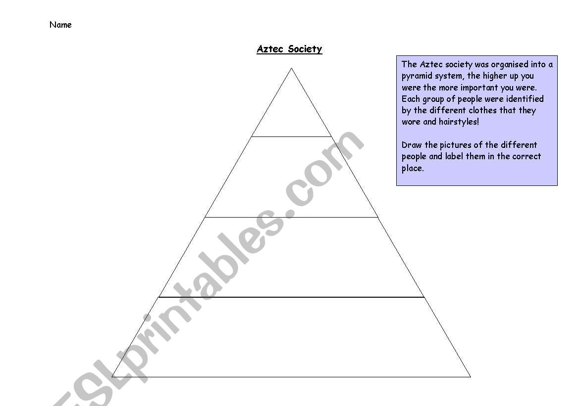 Aztec Society Pyramid worksheet