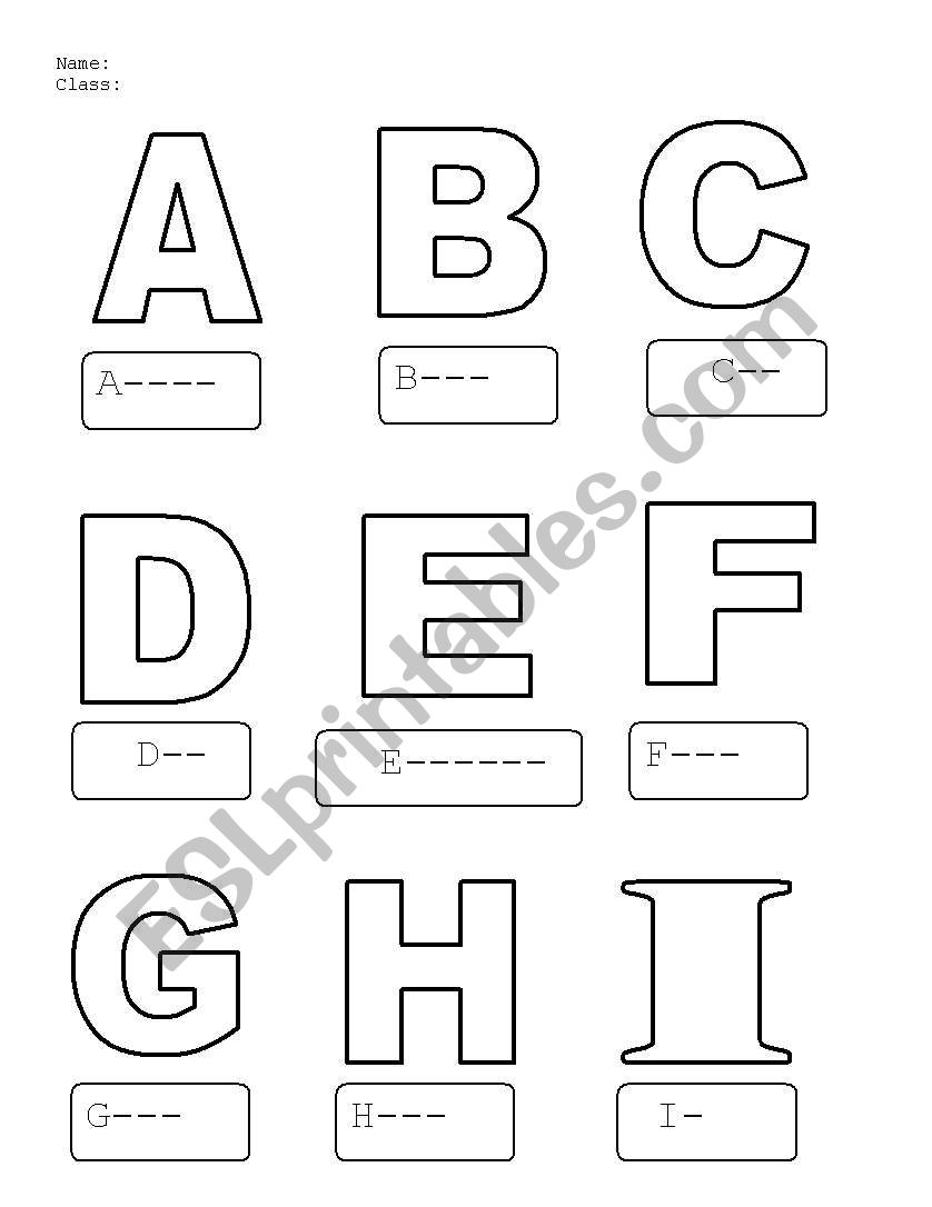 The Alphabet worksheet