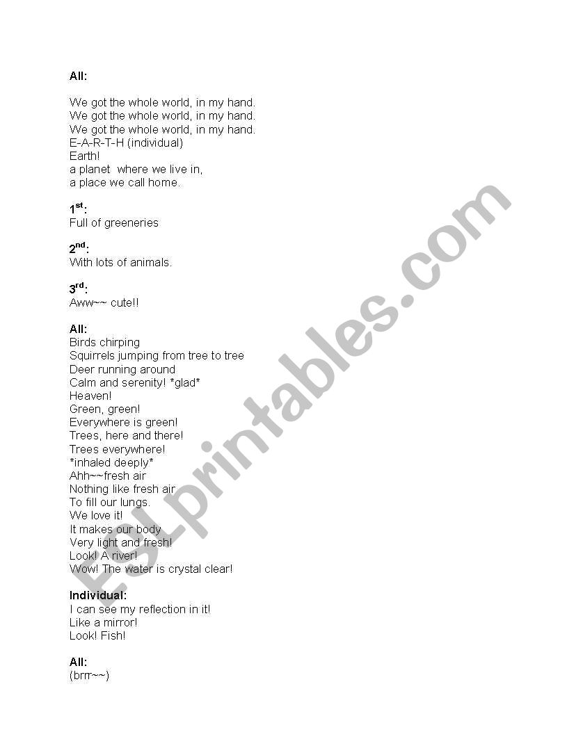 SONG I LIKE worksheet
