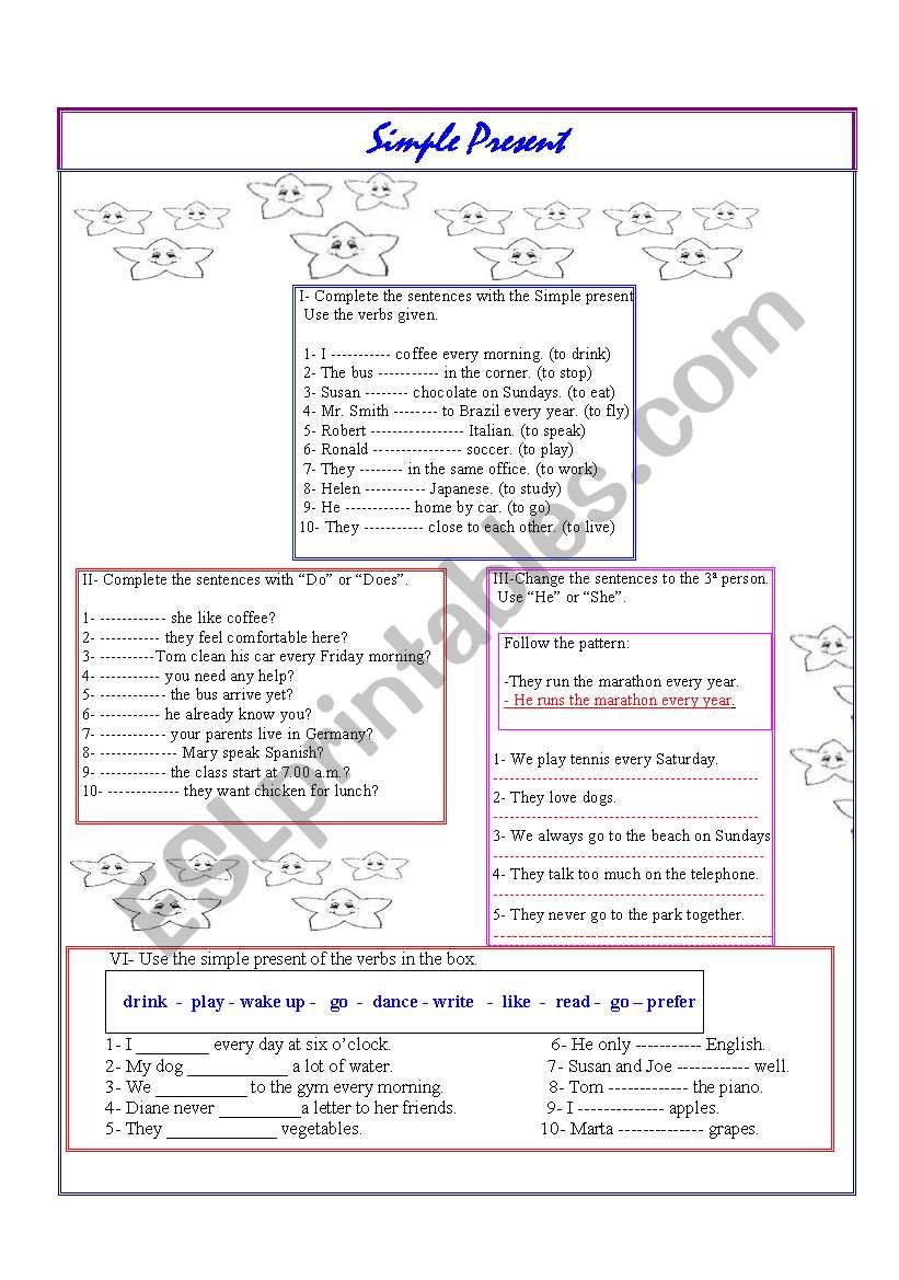 Simple Present worksheet