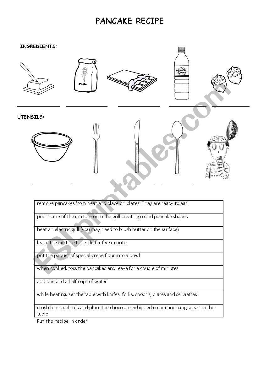 Making Crepes! worksheet