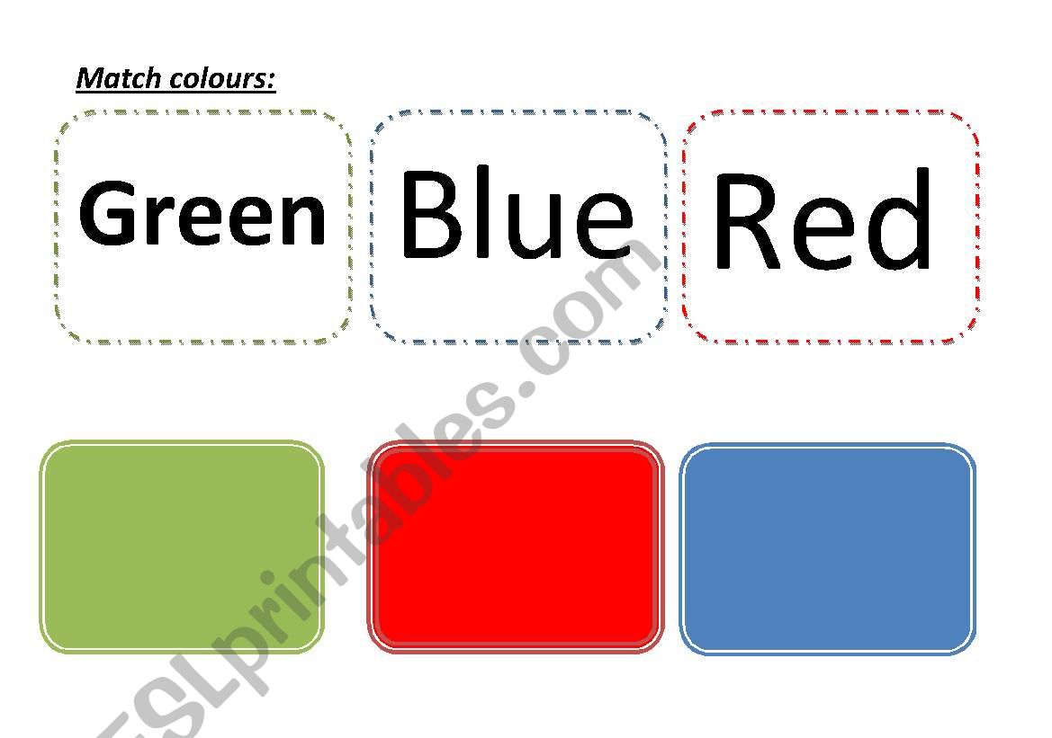  colours worksheet