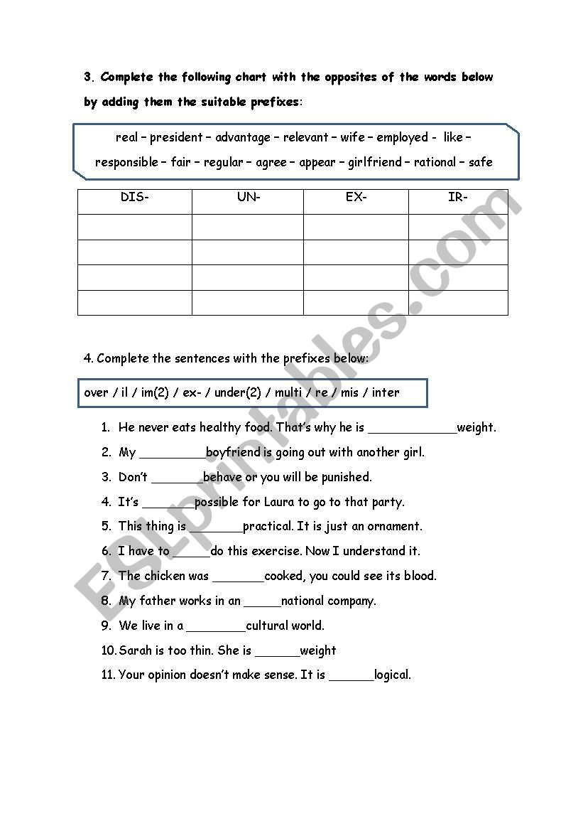 vocabulary review 2: prefixes, adjectives -ed/-ing ...