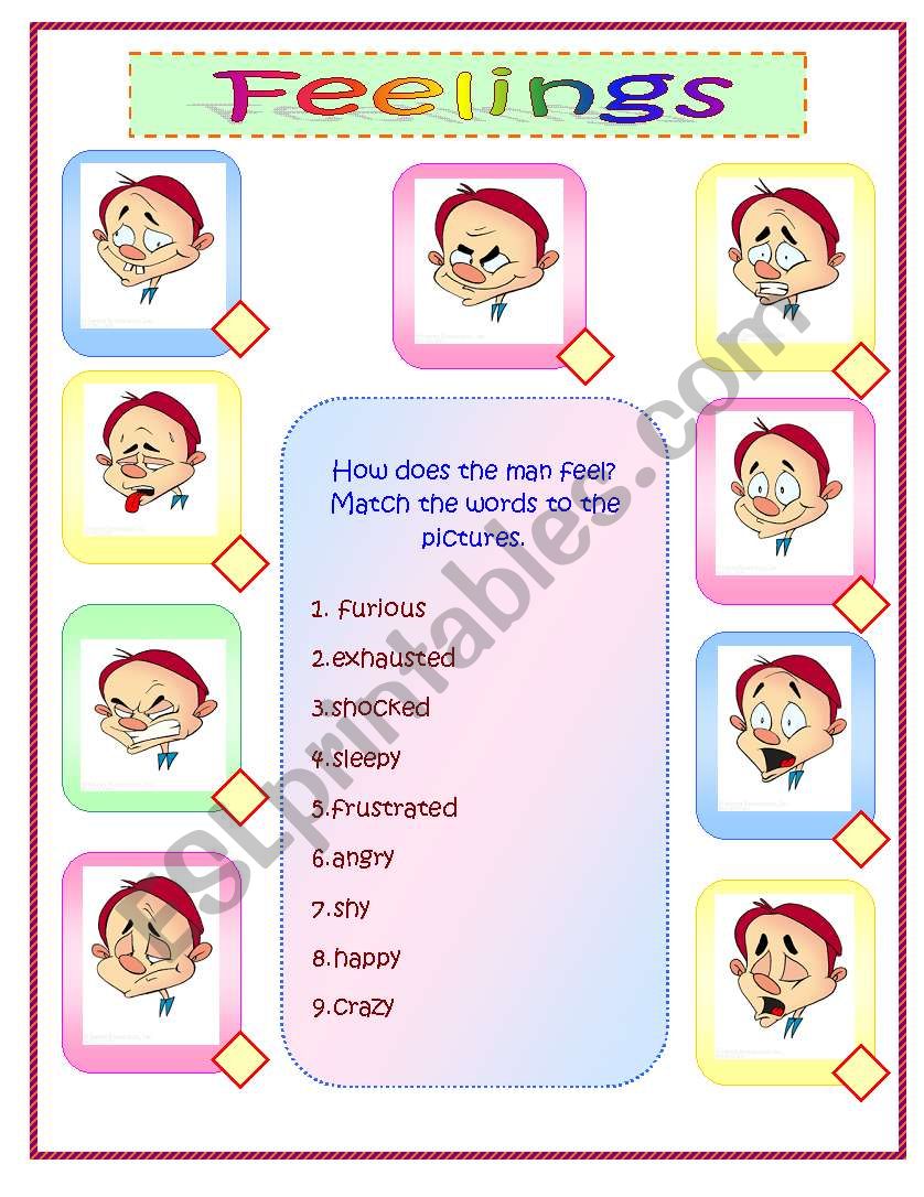 Feelings and Emotions worksheet