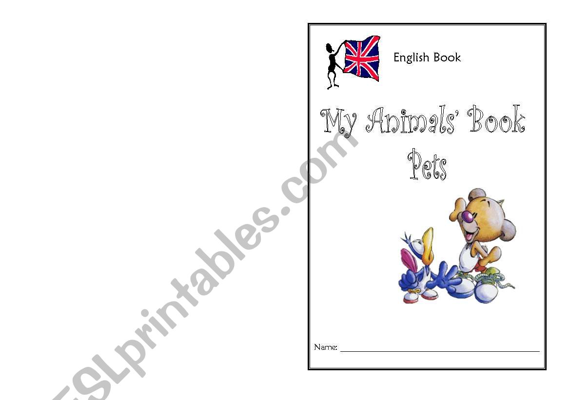 My Animals Book - Pets worksheet