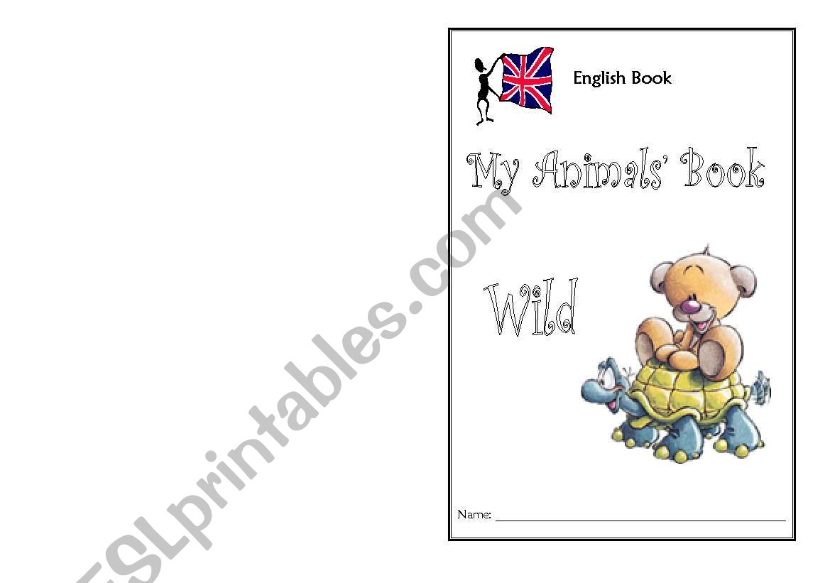 My Animals Book - Wild worksheet