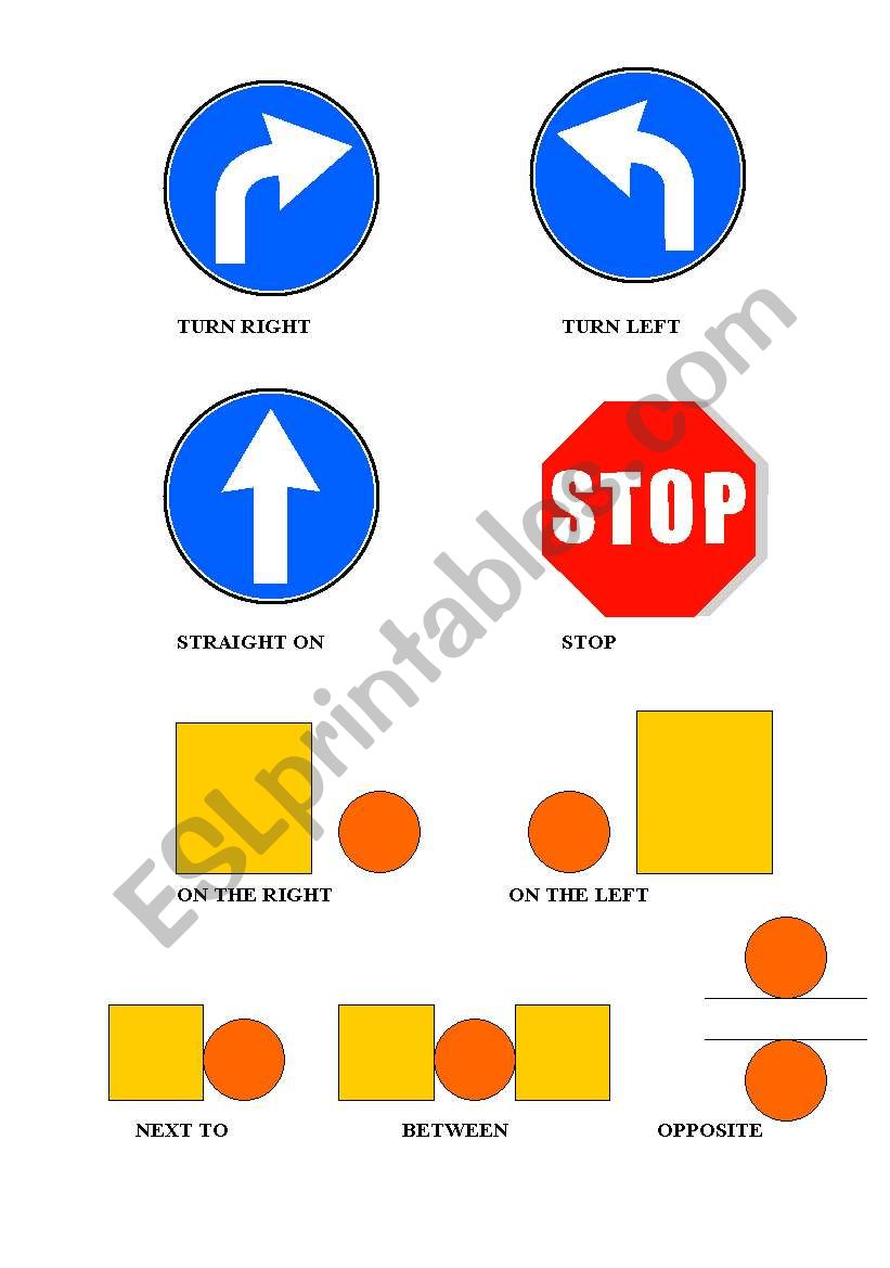 Giving directions worksheet