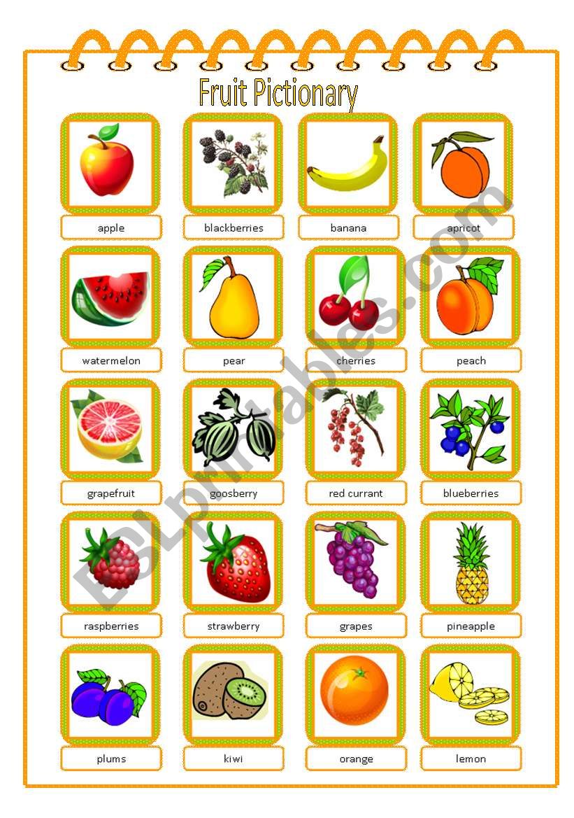 Fruit Set worksheet
