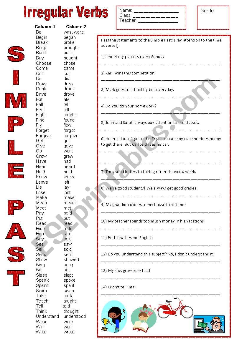 Simple Past worksheet