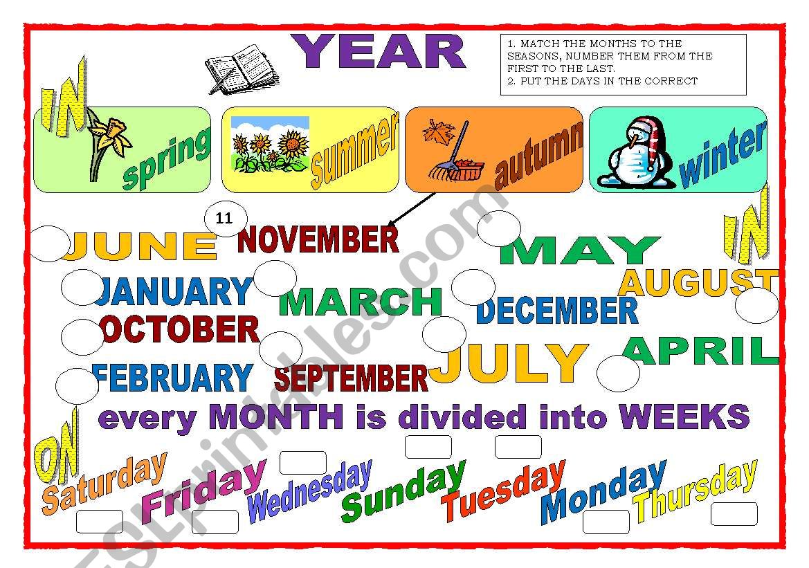 YEAR, MONTHS, DAYS  worksheet