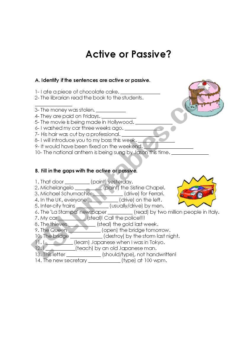 Active or Passive? worksheet