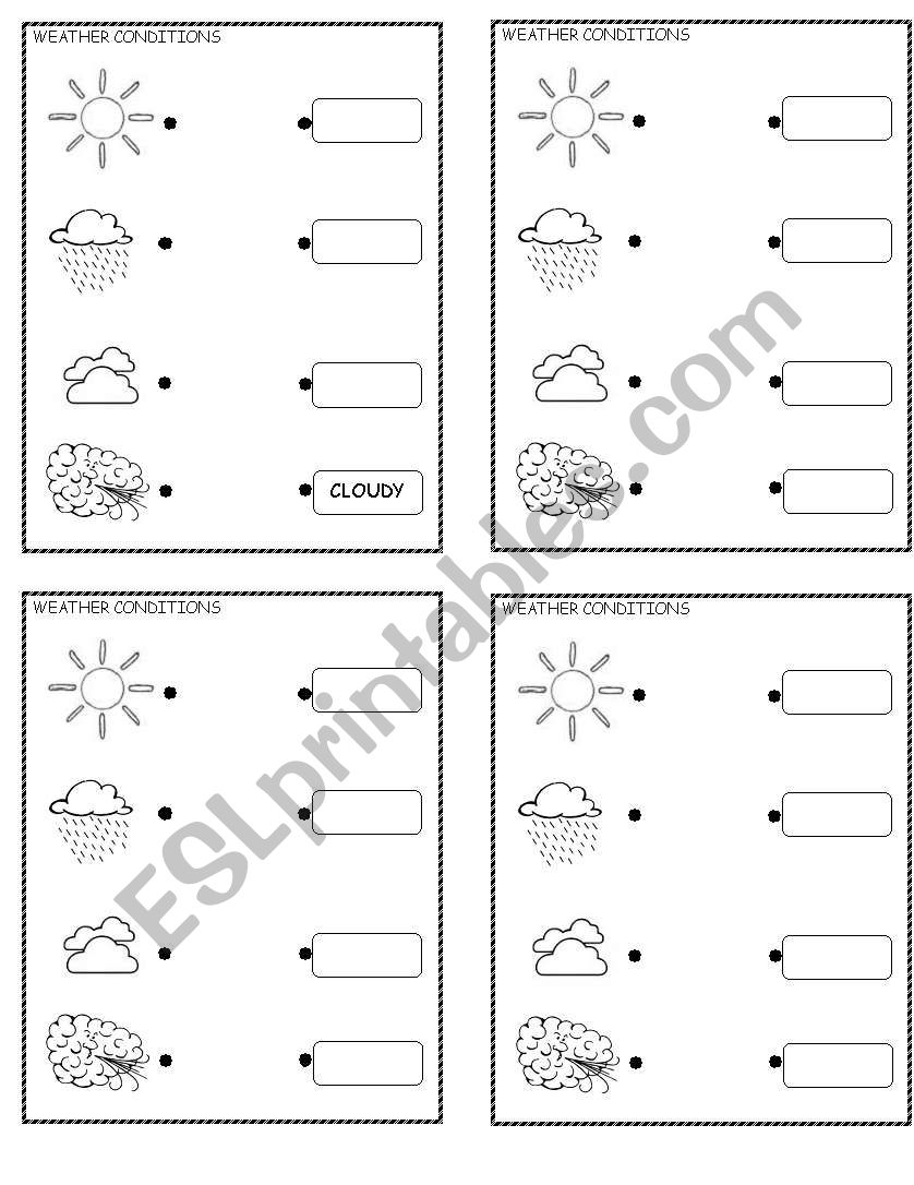 weather conditions worksheet