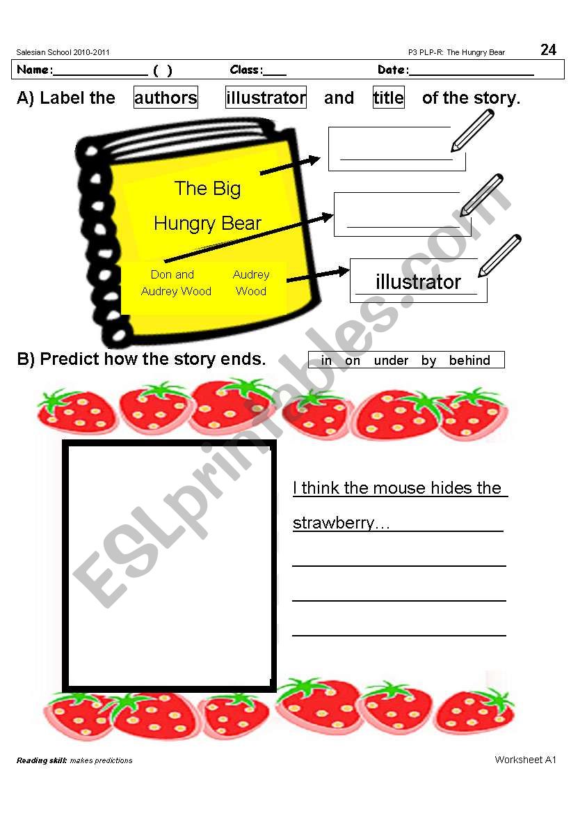 The Big Hungry Bear worksheet