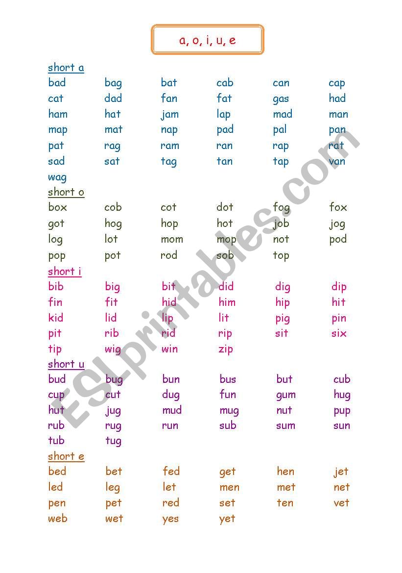 Colour Scramble worksheet