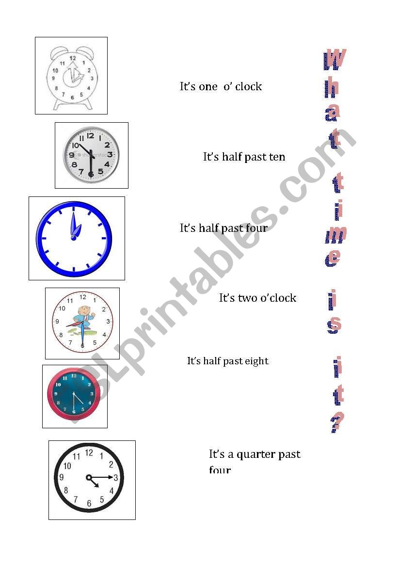 What time is it? worksheet