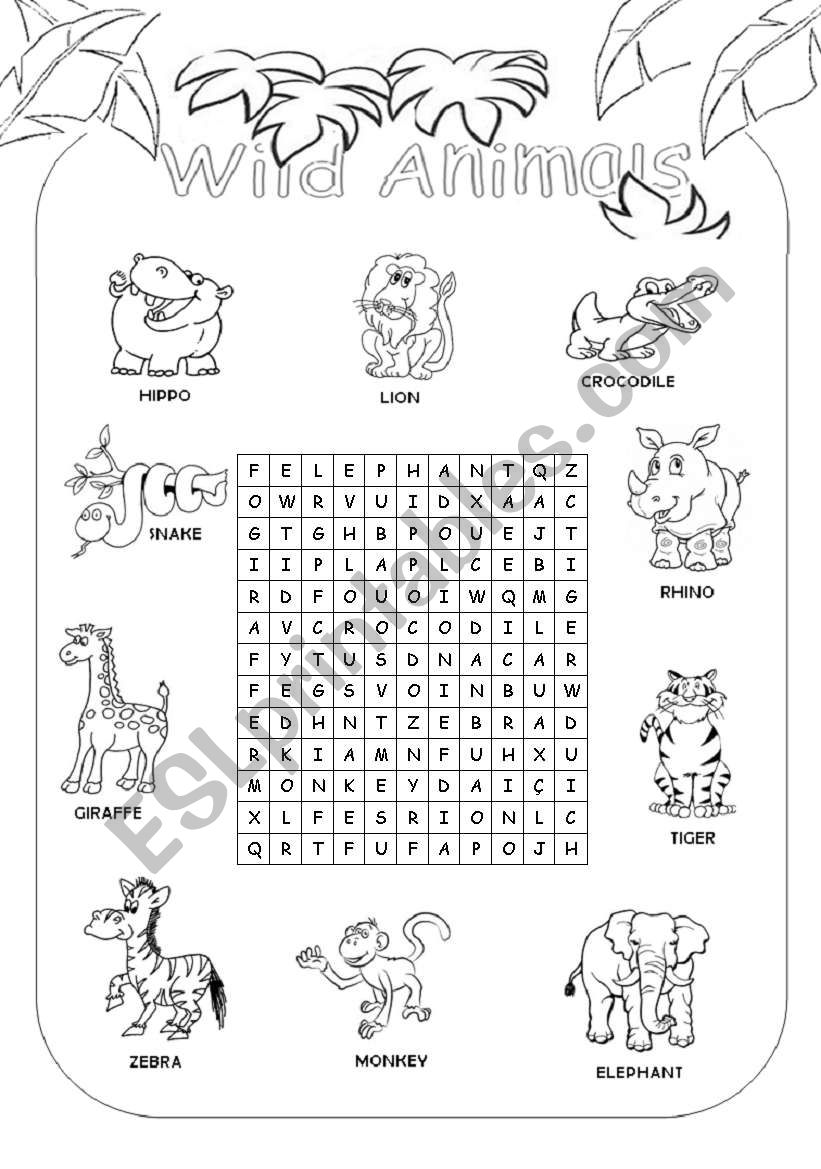 Wild Animals worksheet