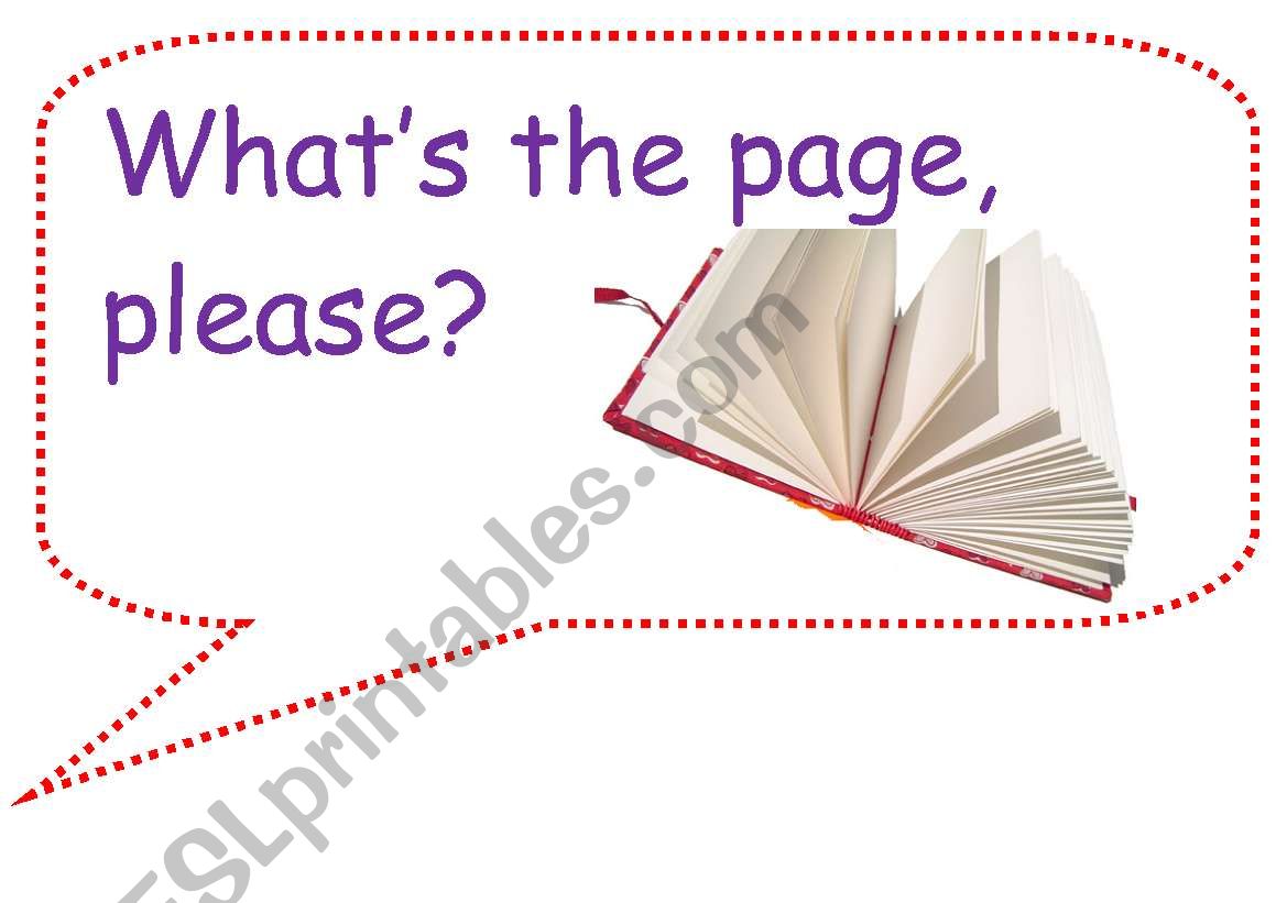 Classroom Language worksheet