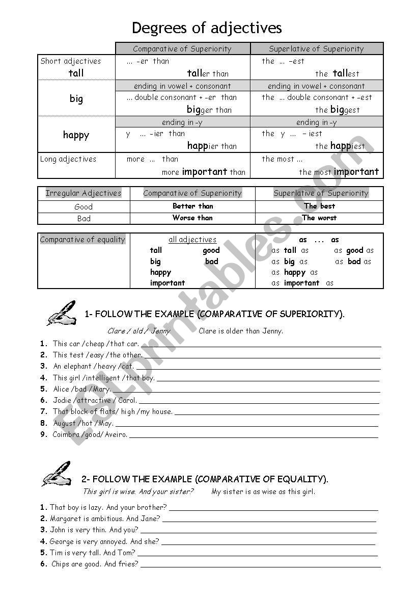 an-adjective-worksheet-with-the-words-in-english
