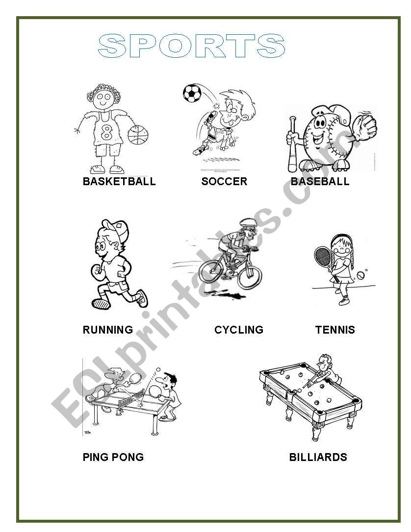 sports worksheet