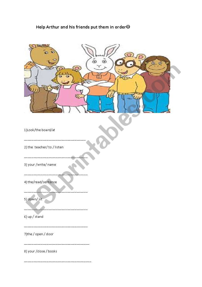 Classroom Rules worksheet