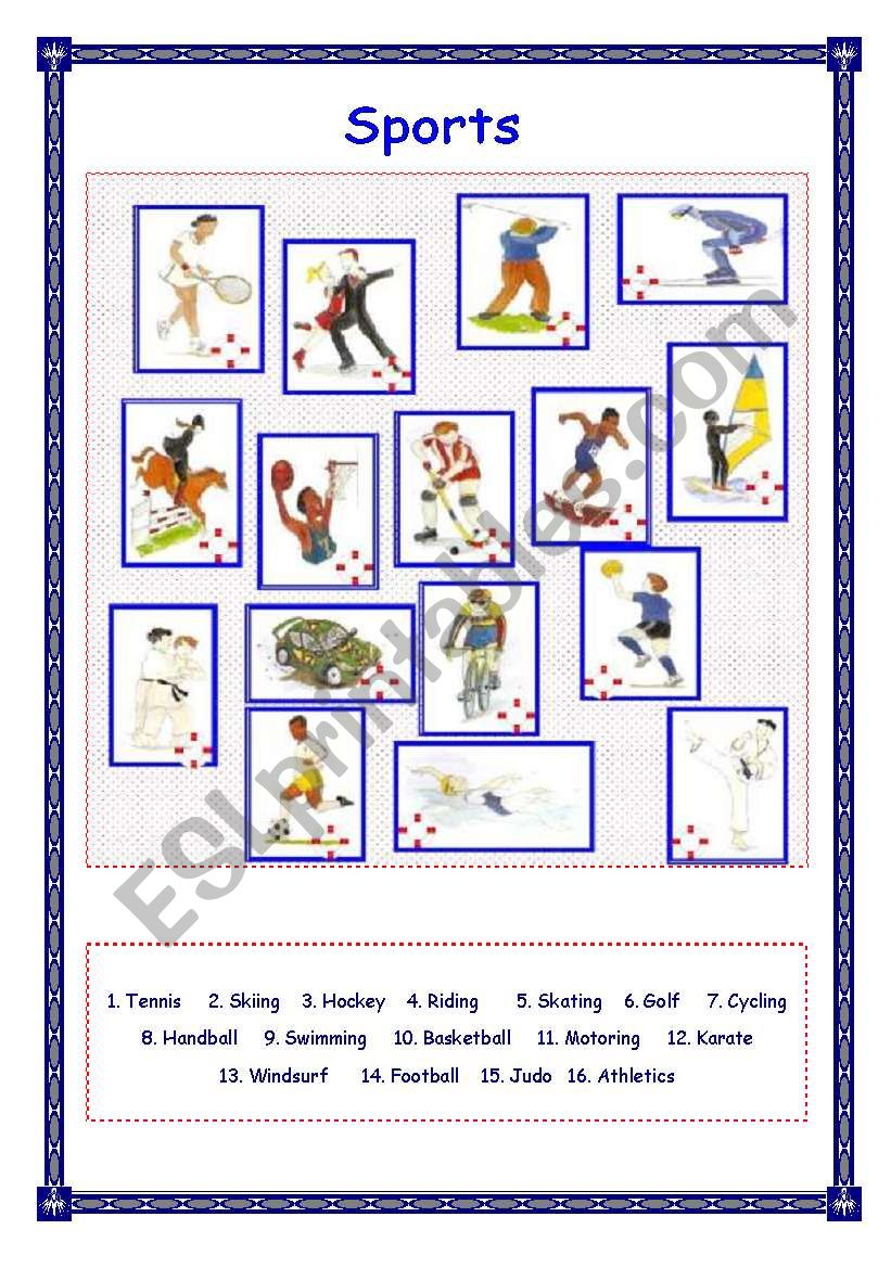 Sports worksheet