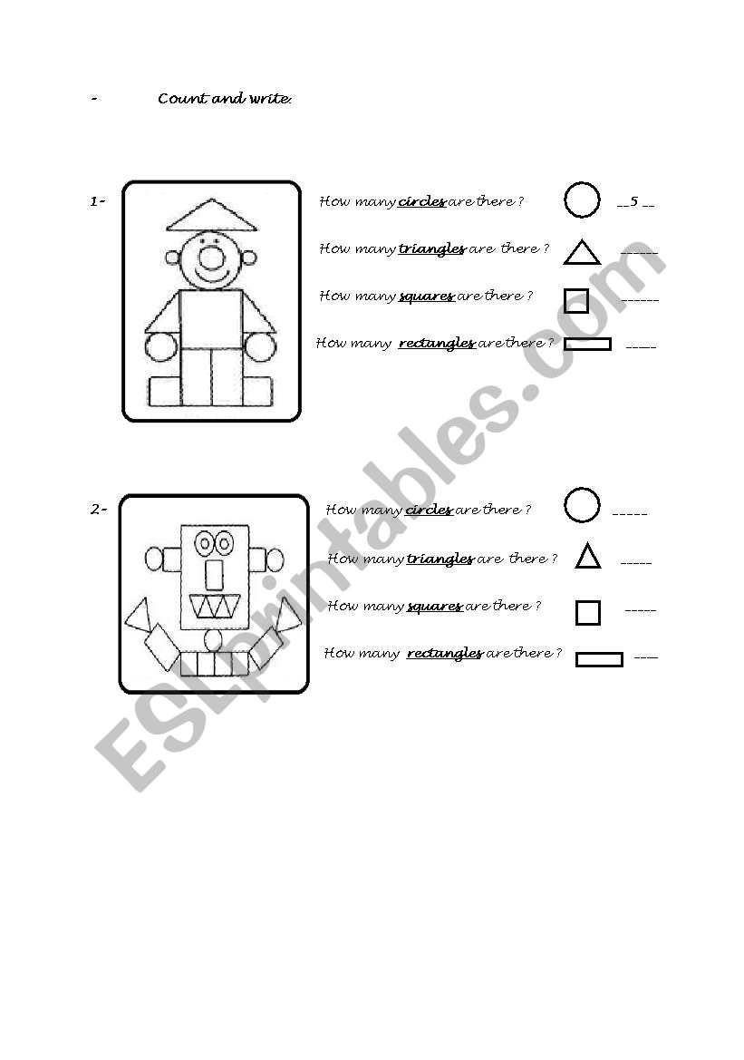 shapes worksheet