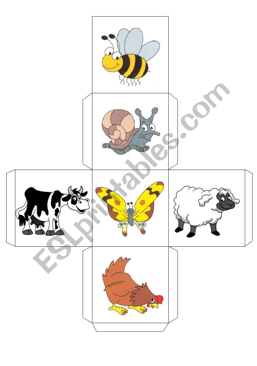 ANIMALS -- DICE -- 7 worksheet