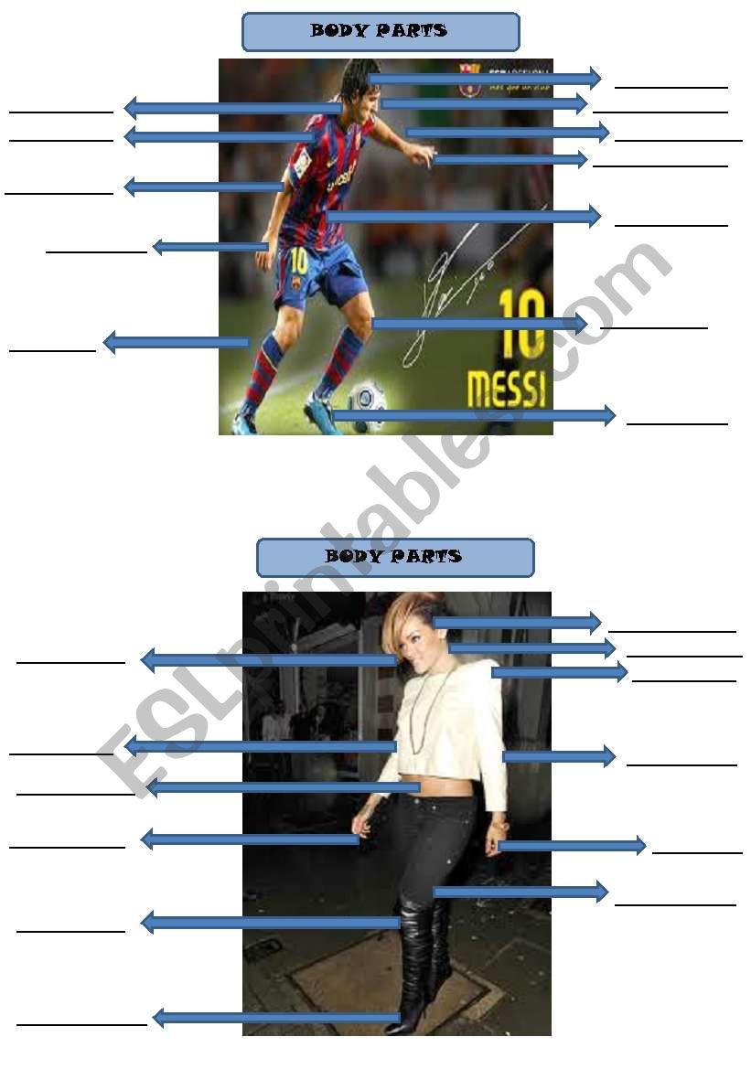 Body Parts - Lionel Messi or Rihanna