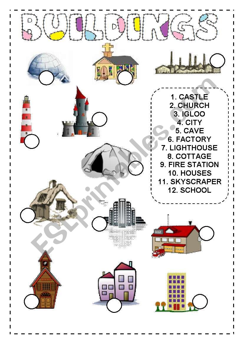 BUILDINGS PART 2 worksheet