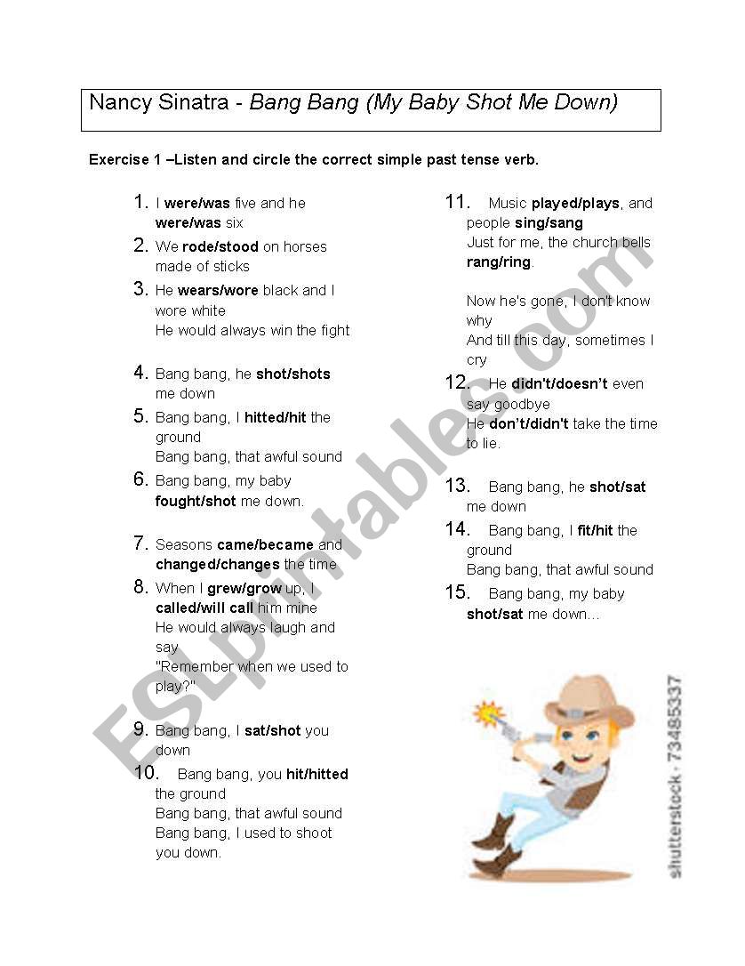 simple past tense worksheet