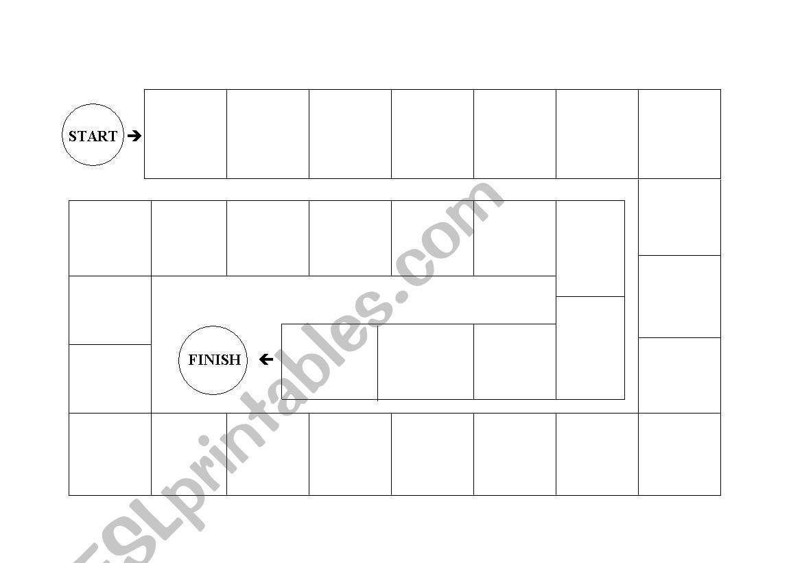 blank boardgame worksheet