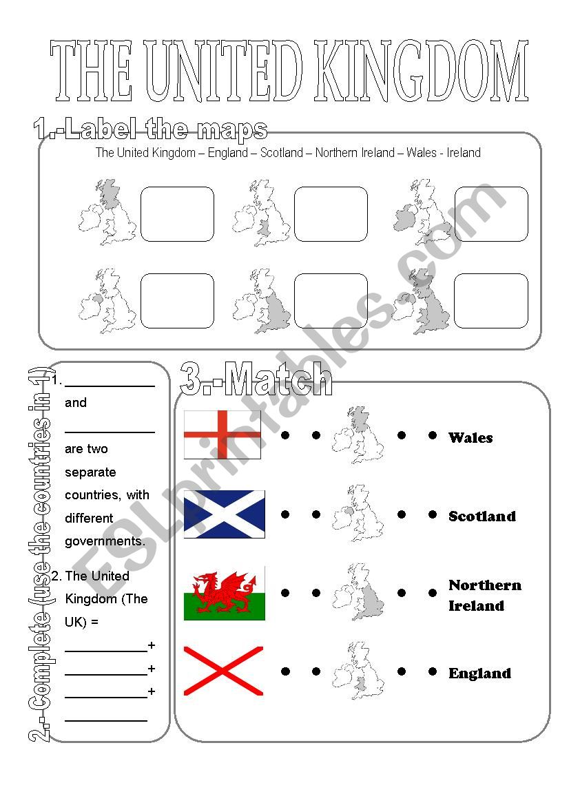 The United Kingdom worksheet