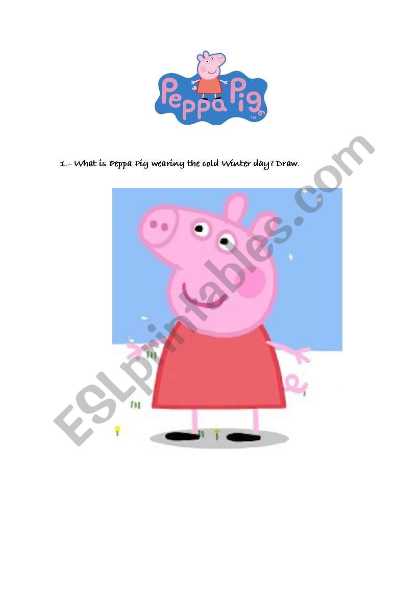 Peppa Pig  worksheet