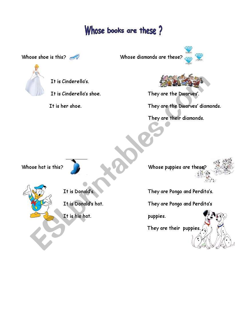 Whose...? Part 1/2 worksheet