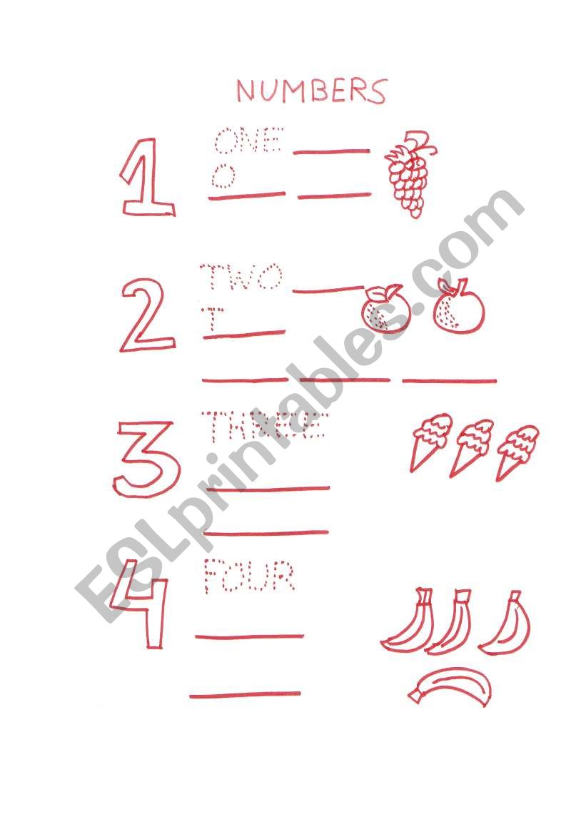 Numbers worksheet