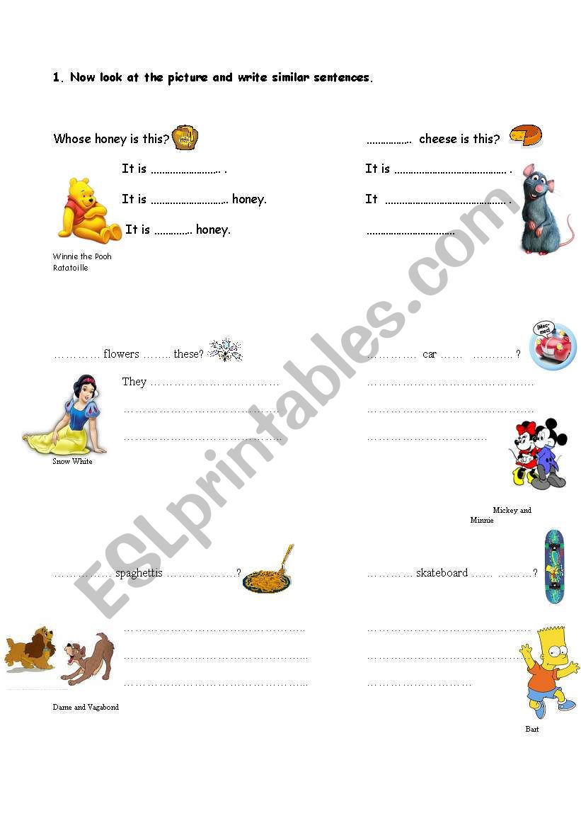 Whose...? Part 2/2 worksheet