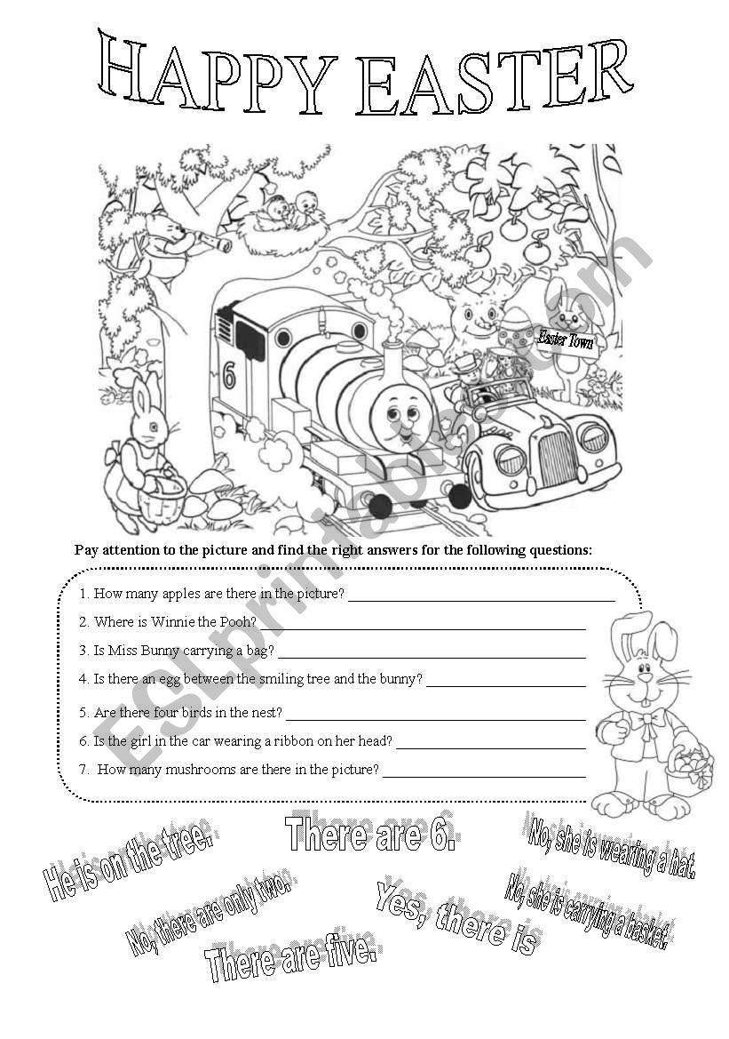 happy Easter worksheet