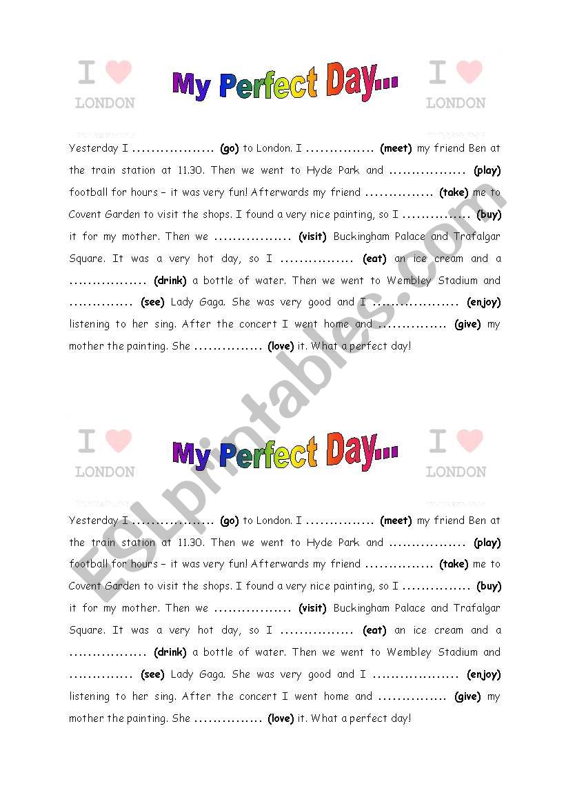 essay my perfect day