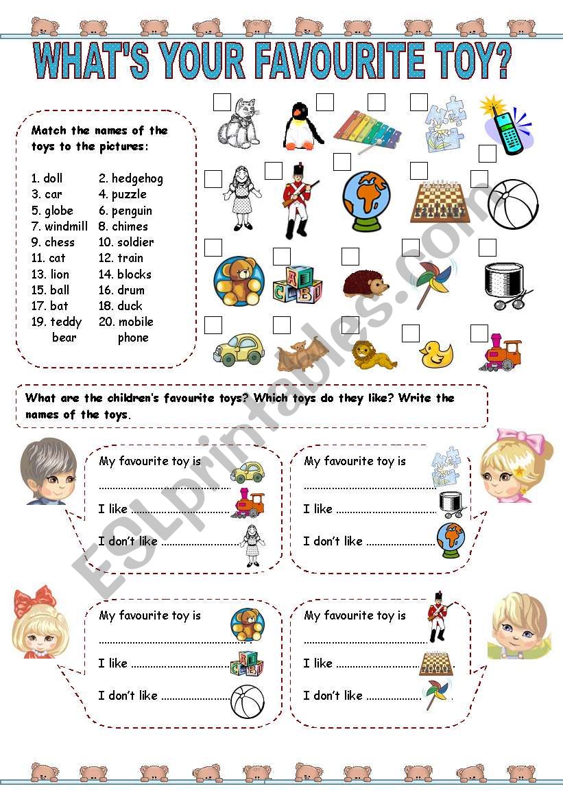 Toys Exercises worksheet