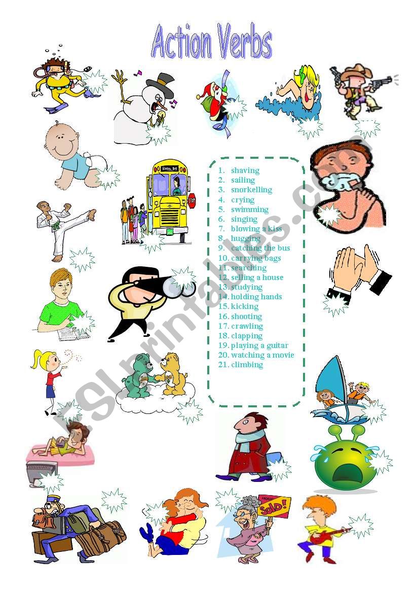 Action Verbs 2 worksheet