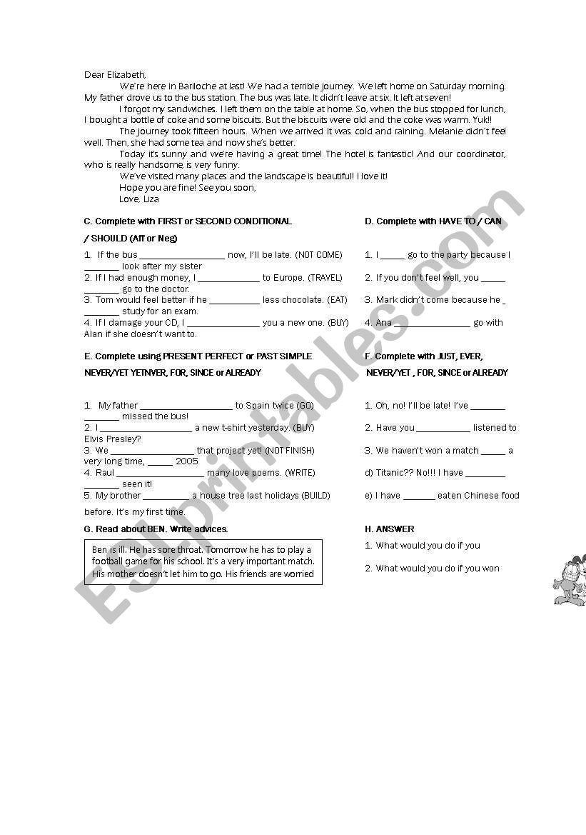 Revision for modals and present perfect