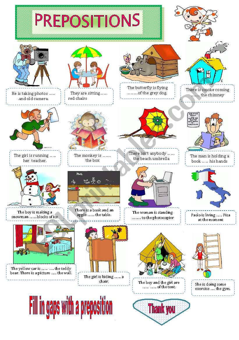 PREPOSITIONS worksheet