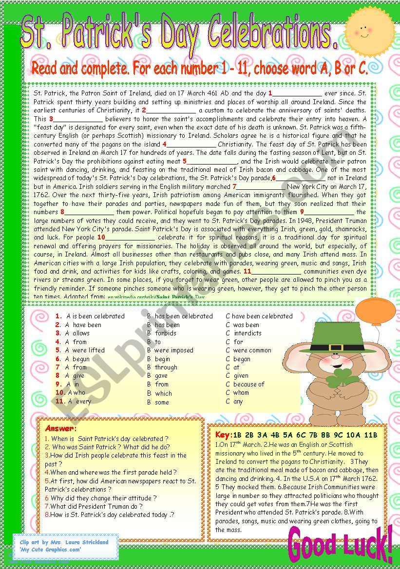 ST. PATRICK´S DAY CELEBRATIONS.