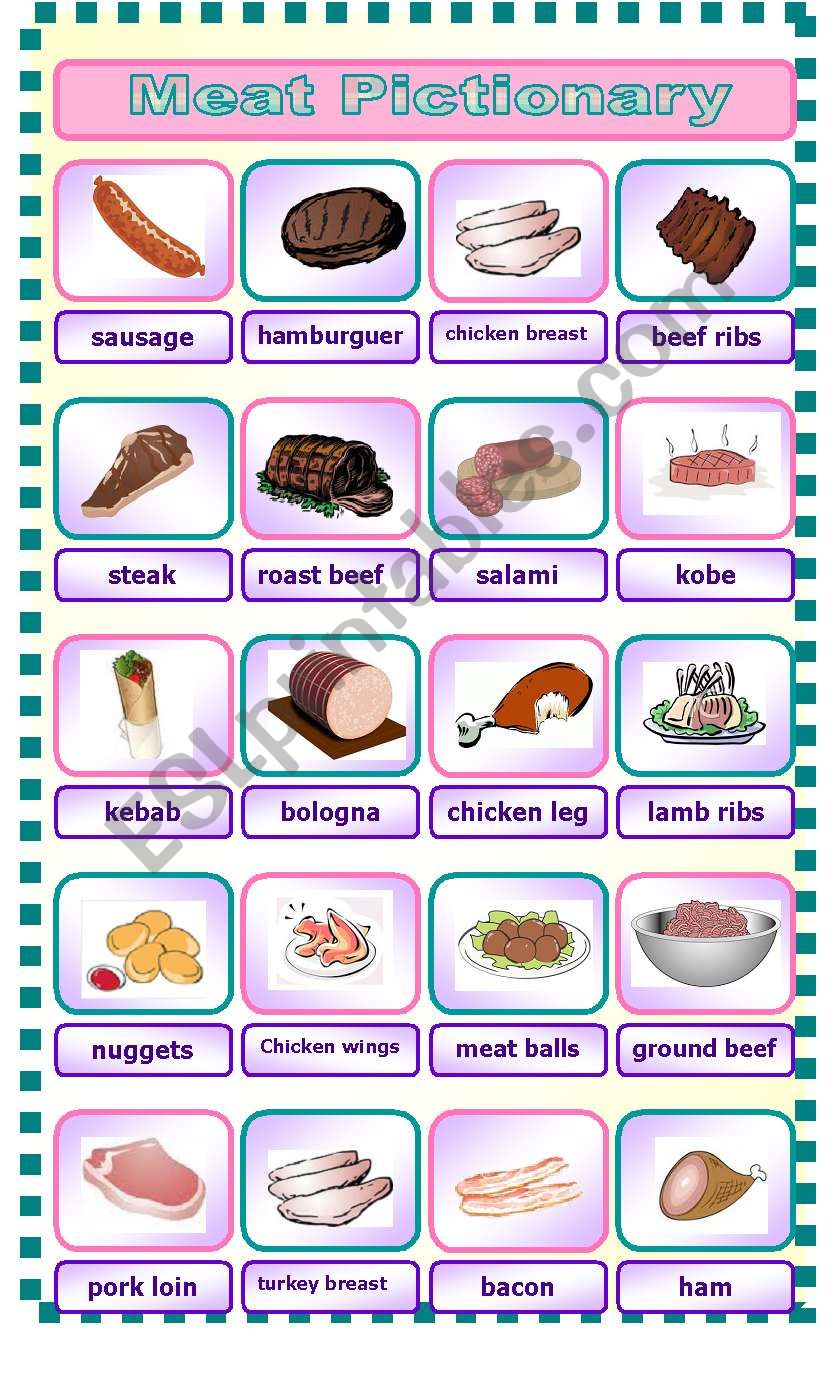 Мясо на английском языке. Meat Worksheet. Еда на английском мясо. Карточка на английском мясо. Types of meat Worksheets.